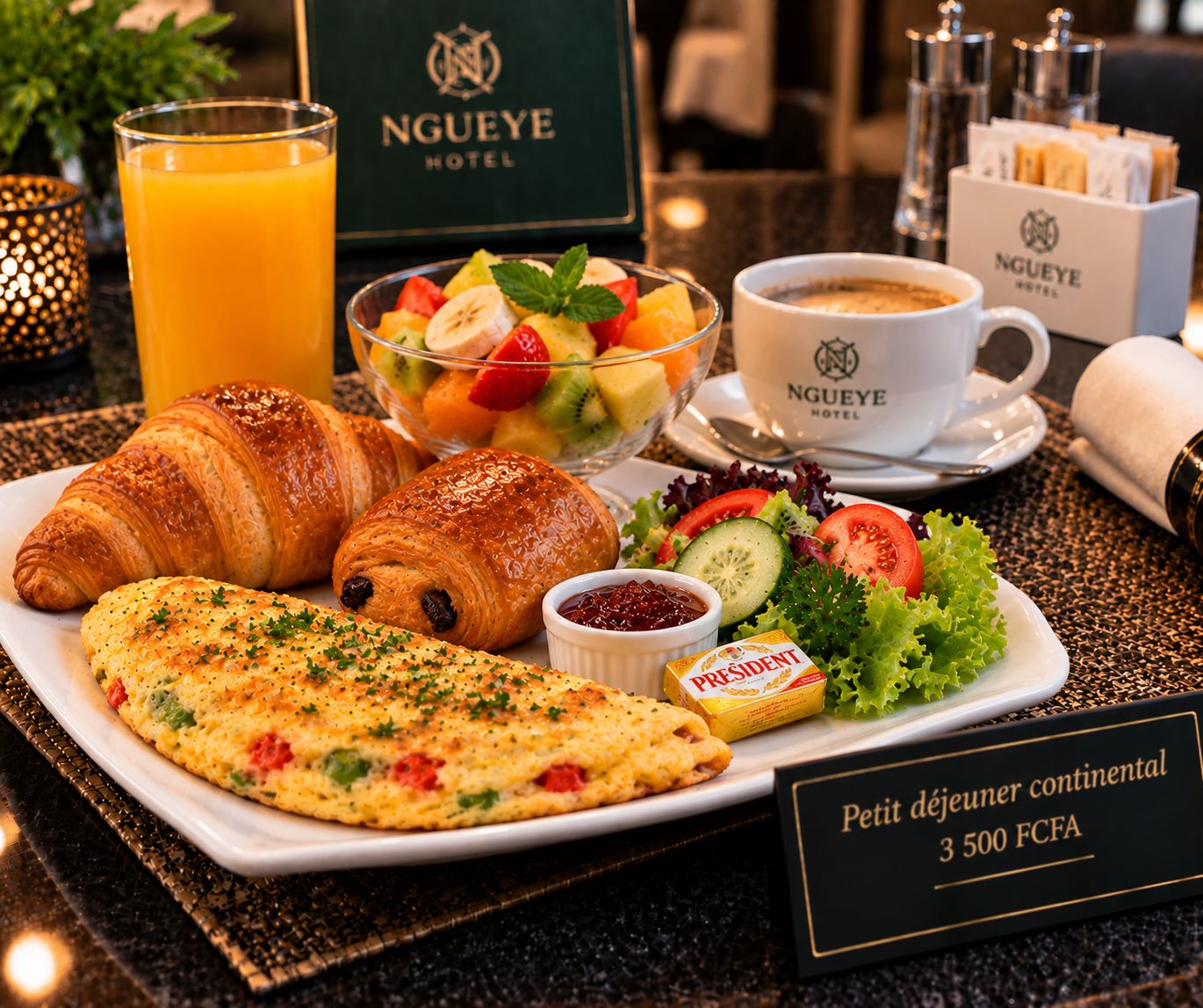 Petit déjeuner continental