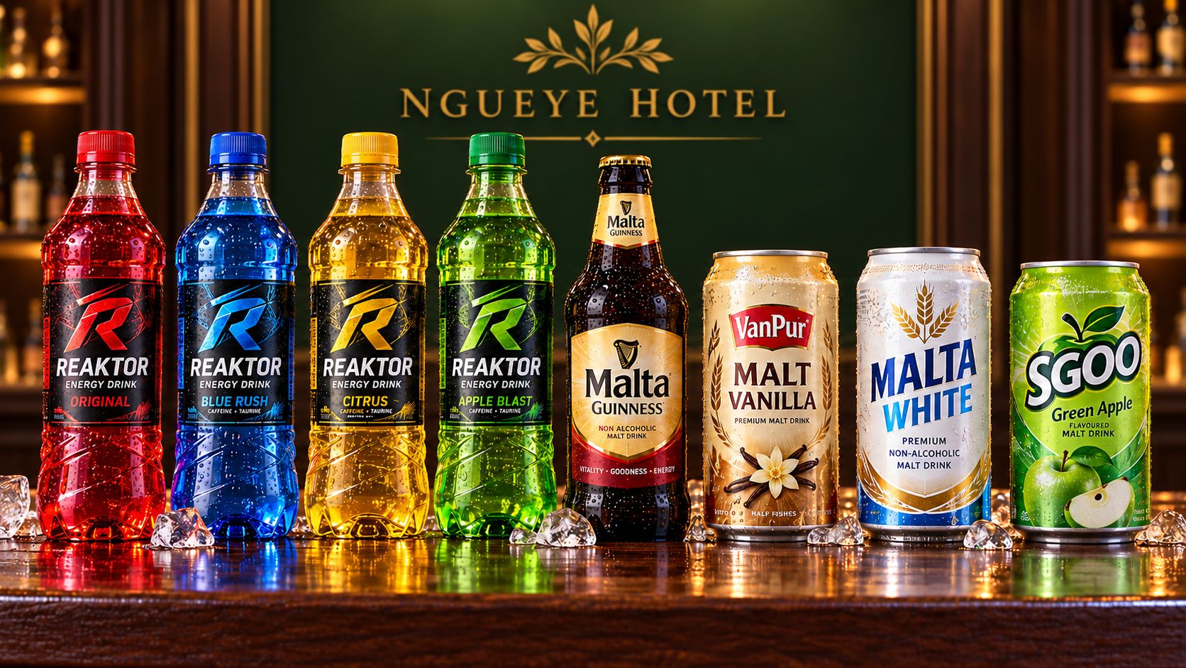 Boissons énergisantes et maltées Ngueye Hotel